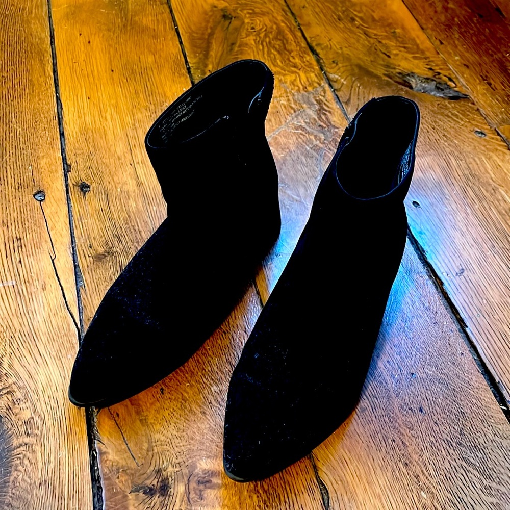 Black suede ankle boots